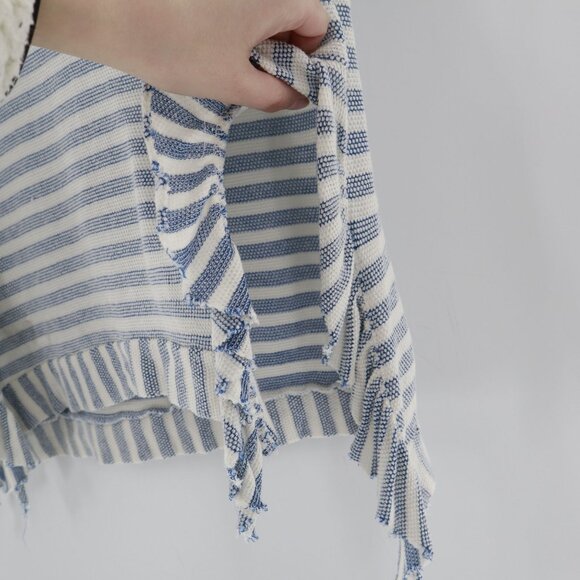 Sunday In Brooklyn Stripe Tee Womens M Blue White Fishermancore Nautical Coastal - Picture 9 of 14